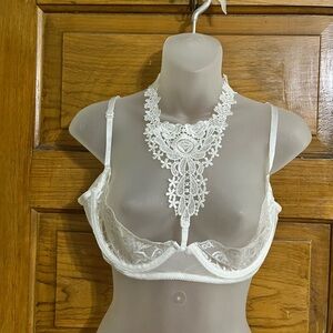 Elegant White Lace Bralette